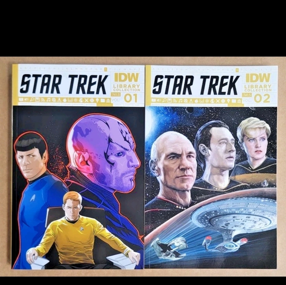 The Star Trek Library Vol. 1 & 2 - IDW - STORIES FROM ALL SERIES/MOVIES.